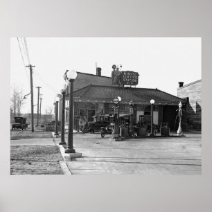 Oud gasstation: 1925 poster