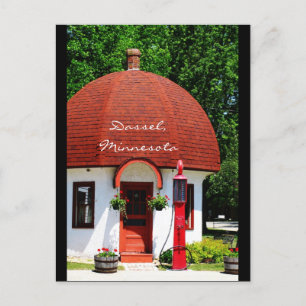 Oud gasstation briefkaart