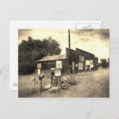 Oud  gasstation briefkaart (Voorkant / Achterkant)