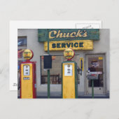 Oud gasstation briefkaart (Voorkant / Achterkant)