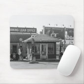 Oud gasstation, jaren 20 muismat (Met muis)