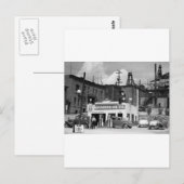 Oud gasstation, jaren dertig briefkaart (Voorkant / Achterkant)