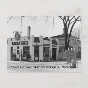 Oud gasstation Michigan Briefkaart