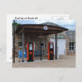Oud gasstation op route 66 briefkaart (Voorkant / Achterkant)