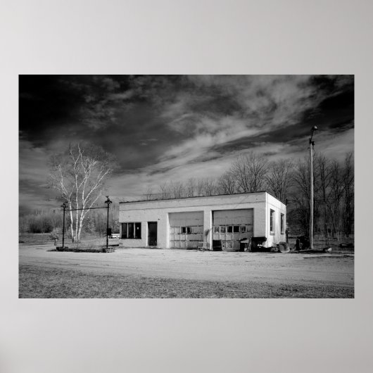 Oud gasstation poster (Voorkant)