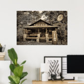 Oud gasstation poster (Thuiskantoor)