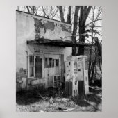 Oud gasstation poster (Voorkant)