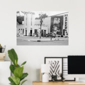 Oud gasstation poster (Thuiskantoor)