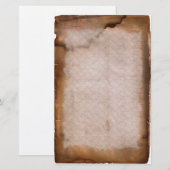 oud gebarsten  briefpapier (Voorkant / Achterkant)