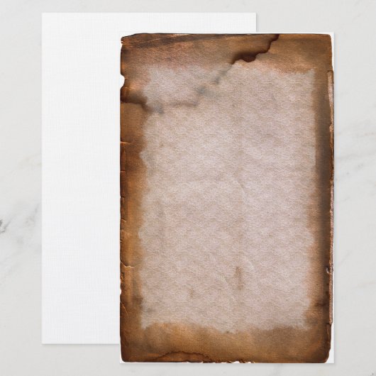 oud gebarsten  briefpapier (Voorkant / Achterkant)