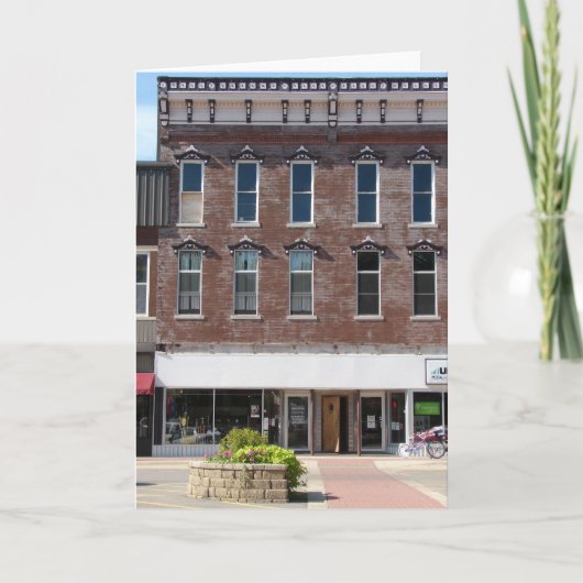 Oud gebouw in Washington, Iowa Kaart (Voorkant)