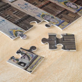 Oud gebouw met Balconies Graffiti & Deuren Legpuzzel (Zijkant)