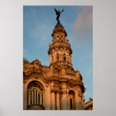 Oud gebouw Spire, Havana, Cuba Poster (Voorkant)
