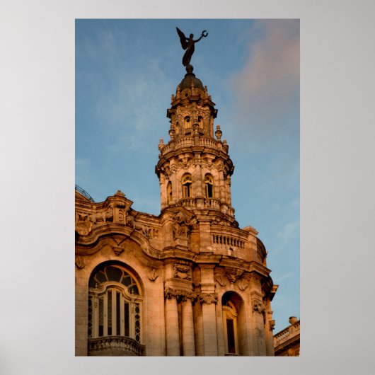 Oud gebouw Spire, Havana, Cuba Poster (Voorkant)