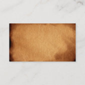 Oud gebrande papieren hypotheekagent visitekaartje (Achterkant)
