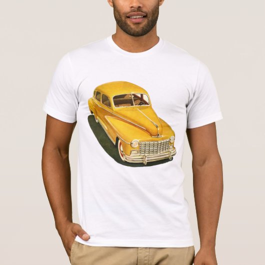 Oud geel auto Mannen T-shirt (Voorkant)