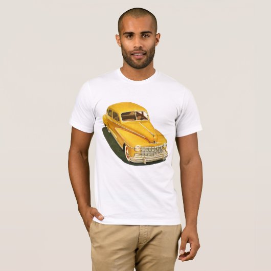 Oud geel auto Mannen T-shirt (Voorkant volledig)