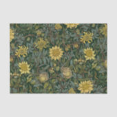 Oud Geel Bloemmotief Tissuepapier (Voorkant)