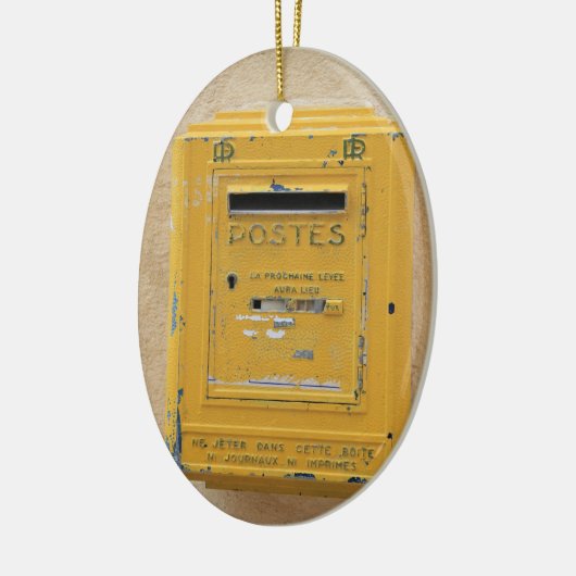 Oud geel postvak ornament (Links)