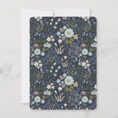 Oud-gefaseerd Floral Design for Vrijgezellenfeest Kaart (Achterkant)