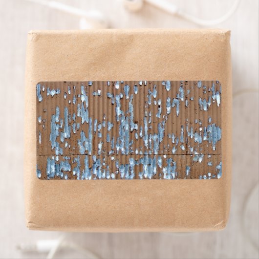 Oud gegolfd metaal etiket (Insitu)