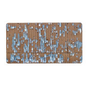 Oud gegolfd metaal etiket (Voorkant)