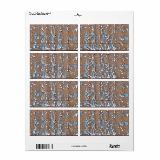 Oud gegolfd metaal etiket (Full Sheet)