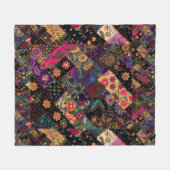 Oud geïnspireerd bloemendekenpatroon fleece deken (Voorkant (Horizontaal))