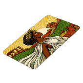Oud geïnspireerd vrouwenportret magneet (Linkerzijde)