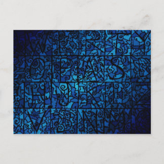 Oud gekleurd glas briefkaart