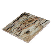 Oud gekraakt natuurlijk afbeelding met schors tegeltje (Zijkant)