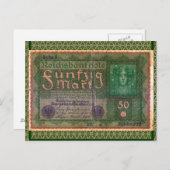 Oud geld: 50 Duitse mark Briefkaart (Voorkant / Achterkant)