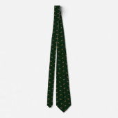Oud Geld Bosgroen Herringbone Pointer Hond Stropdas (Achterkant)