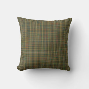 Oud Geld Bosgroen Roest Oranje Tartan Plaid Kussen