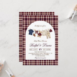 Oud Geld Bourgondië Beer Babyshower Kaart