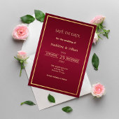Oud Geld Bourgondië & Goud Elegant Save The Date