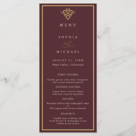 Oud Geld Bourgondië Trouwplat Menu