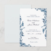 Oud geld bruiloft, vintage bruiloft uitnodiging (Voorkant / Achterkant)