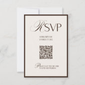 Oud Geld Bruin Neutraal RSVP Kaartje (Voorkant)