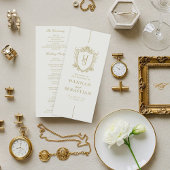 Oud geld  Crest Wedding Program Kaart