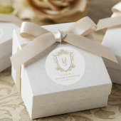 Oud geld  Crest Wedding Ronde Sticker