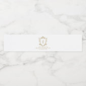 Oud geld  Crest Wedding Waterfles Etiket (Enkel label)