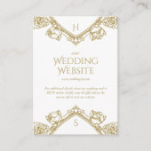 Oud Geld  Crest Wedding Website QR Code Informatiekaartje (Voorkant)