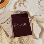 Oud Geld Dieprood Goud Retro Fancy Bruiloft Save The Date<br><div class="desc">Deze moderne en retro funky oude geld Huwelijks 'Save The Date' Template is geweldig voor jou. Als je op zoek bent naar een mooie, elegante en makkelijk aan te passen Huwelijks 'Save The Date' Template. Een zeer elegante eenvoudige crème en dieprode script huwelijks 'save the date'. Met minimale gouden 'save...</div>