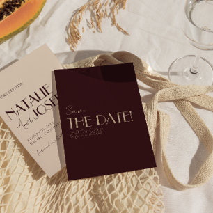 Oud Geld Dieprood Goud Retro Fancy Bruiloft Save The Date