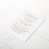 Oud Geld Elegante Bruiloft Folie Uitnodiging (Gedraaid)