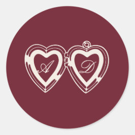 Oud Geld Elegante Trouwsticker Ronde Sticker