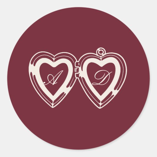 Oud Geld Elegante Trouwsticker Ronde Sticker (Voorkant)