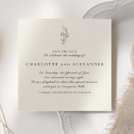 Oud geld esthetische bruiloft bespaar de datum kaart