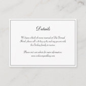 Oud Geld Esthetische Monogram Kreeft Trouwdetails Informatiekaartje (Voorkant)